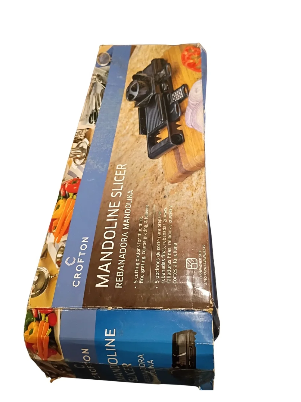 Crofton 7pc Black Mandoline Slicer with 5 Easy Changeable Blade Attachments NIB